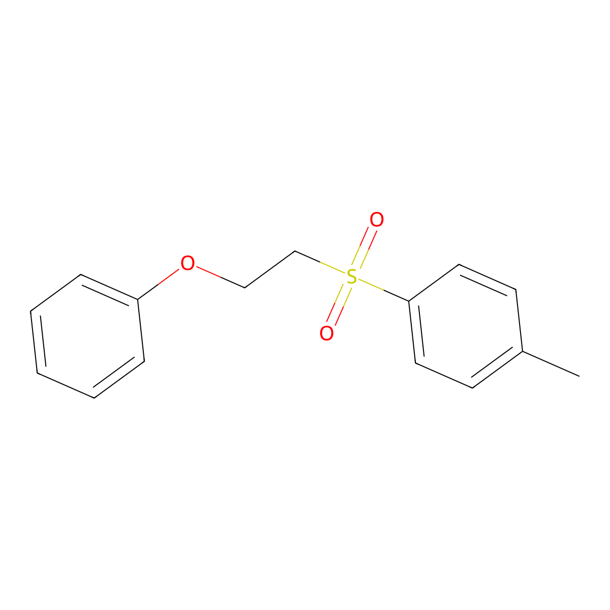 1-Methyl-4-(2-phenoxyethylsulfonyl)benzene molecular structure, CAS 28611-88-3