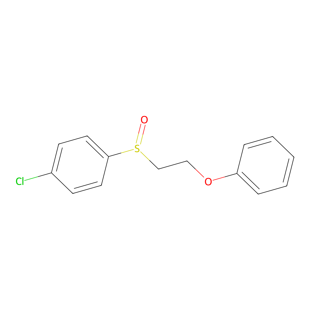 1-Chloro-4-(2-phenoxyethylsulfinyl)benzene molecular structure, CAS 28611-91-8