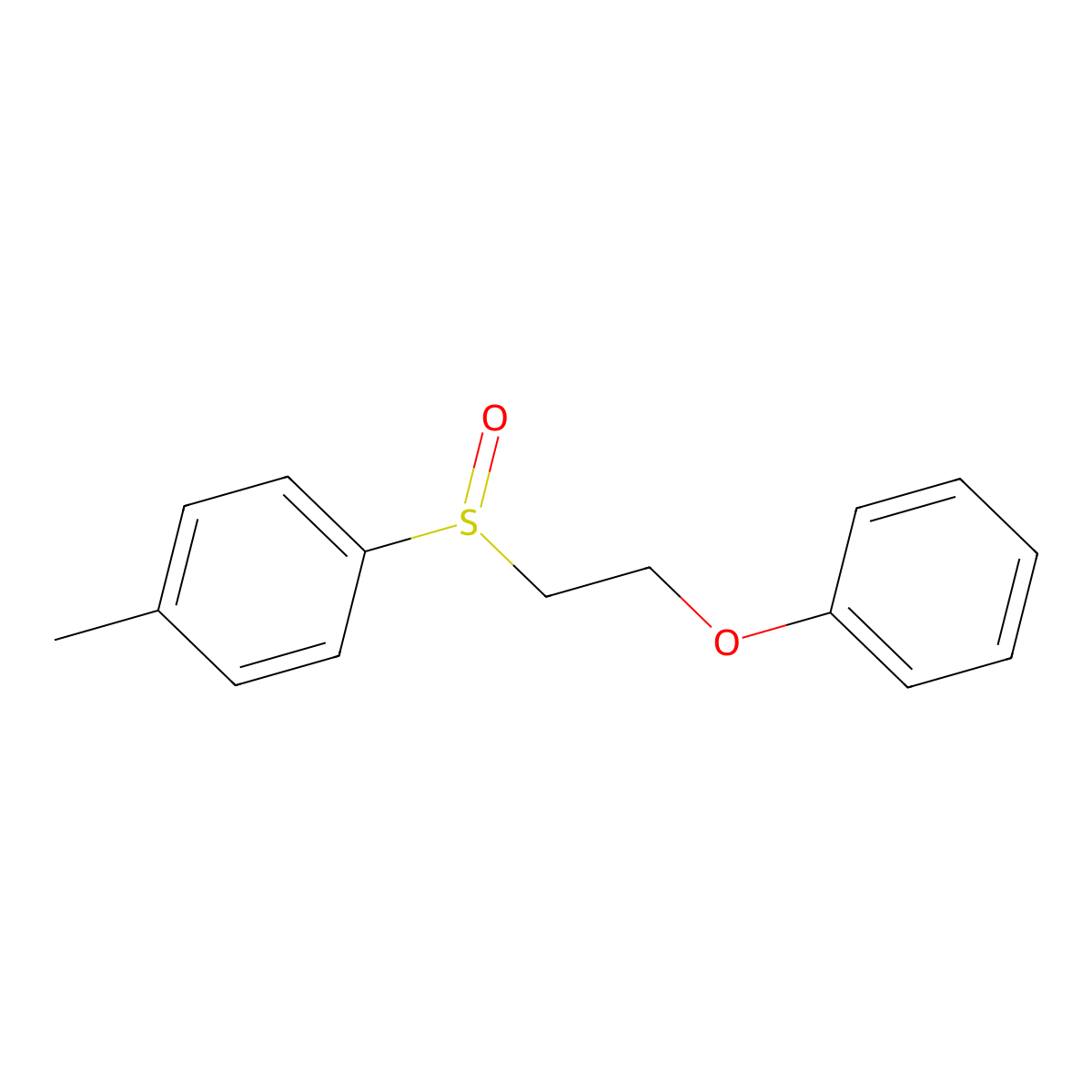 1-Methyl-4-(2-phenoxyethylsulfinyl)benzene molecular structure, CAS 28611-92-9
