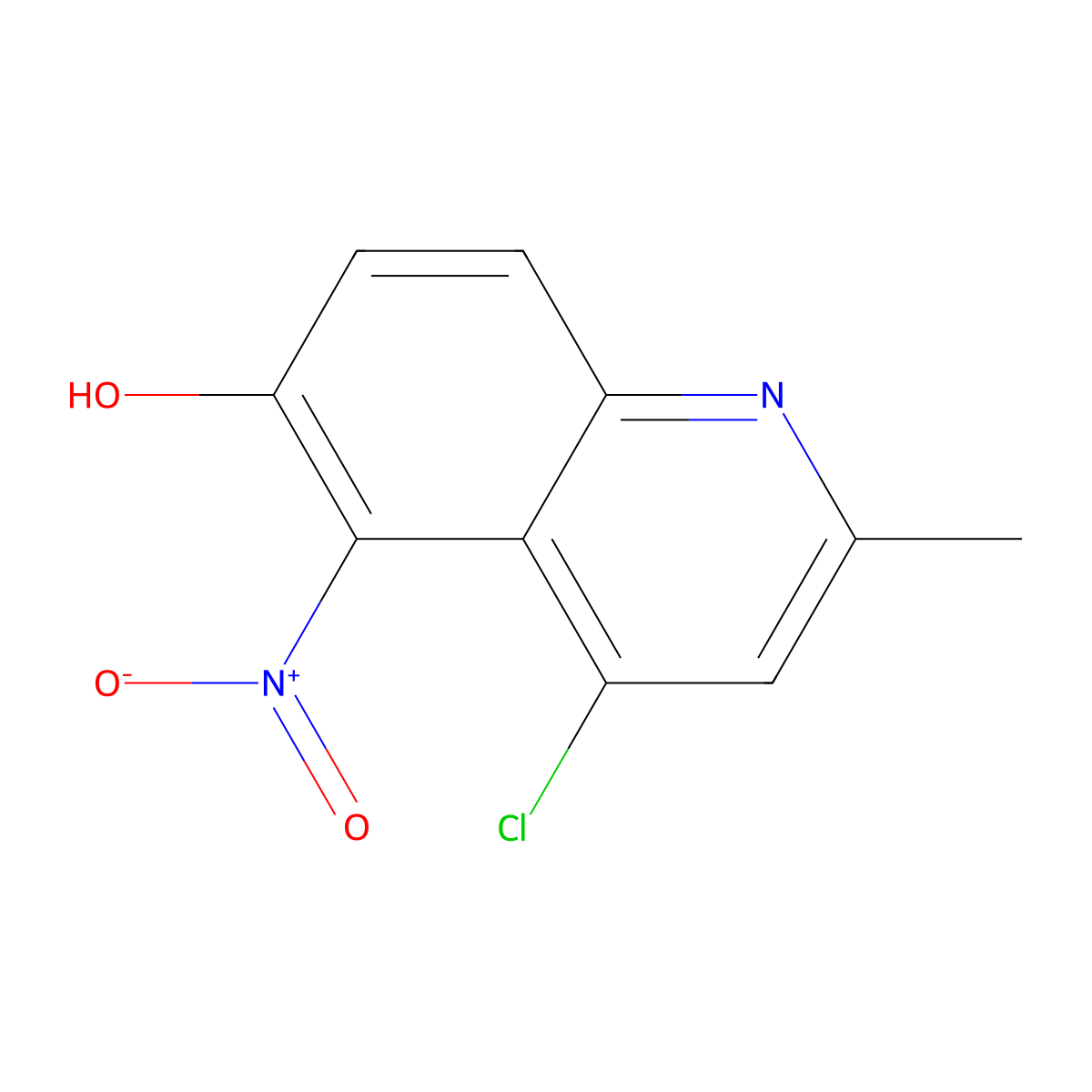 4-Chloro-2-methyl-5-nitroquinolin-6-ol molecular structure, CAS 28613-36-7