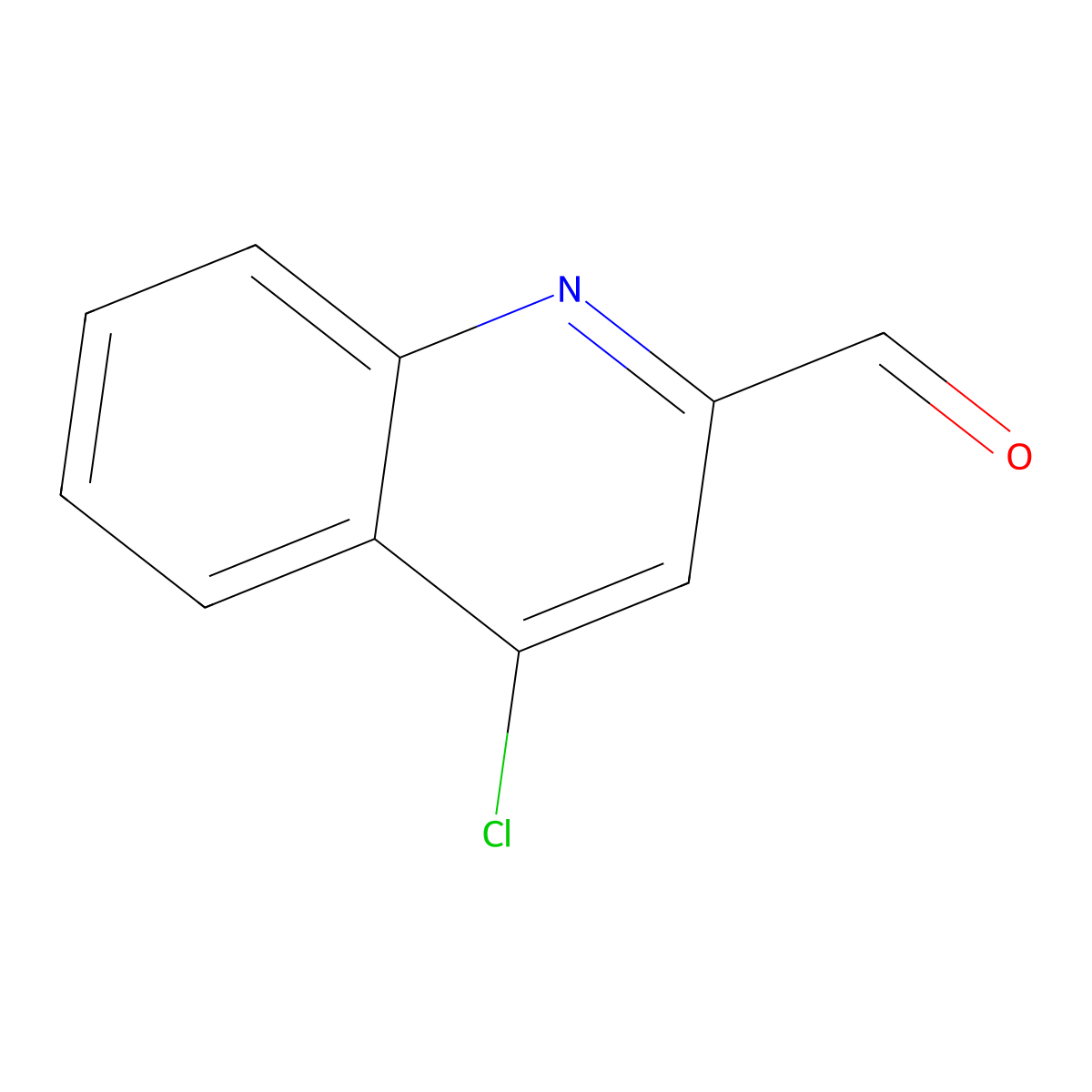 4-Chloroquinoline-2-carbaldehyde molecular structure, CAS 28615-67-0