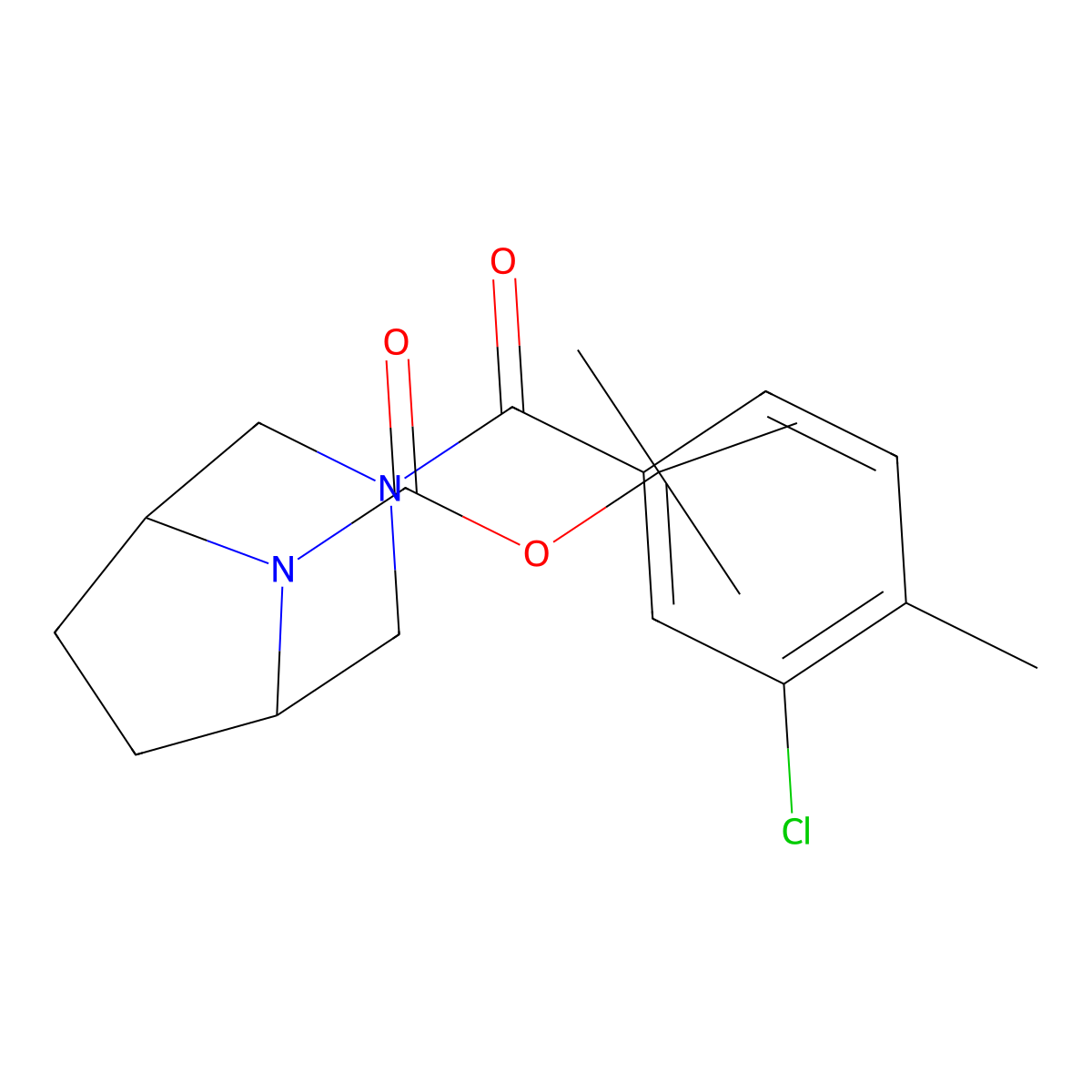 1,1-Dimethylethyl 3-(3-chloro-4-methylbenzoyl)-3,8-diazabicyclo[3.2.1]octane-8-carboxylate molecular structure, CAS 2861850-36-2