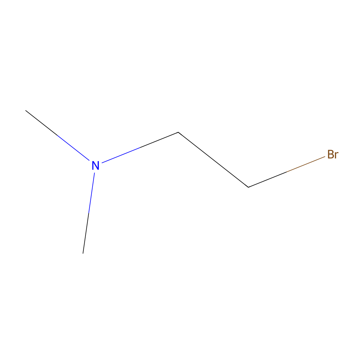 2-Bromoethyldimethylamine molecular structure, CAS 2862-39-7