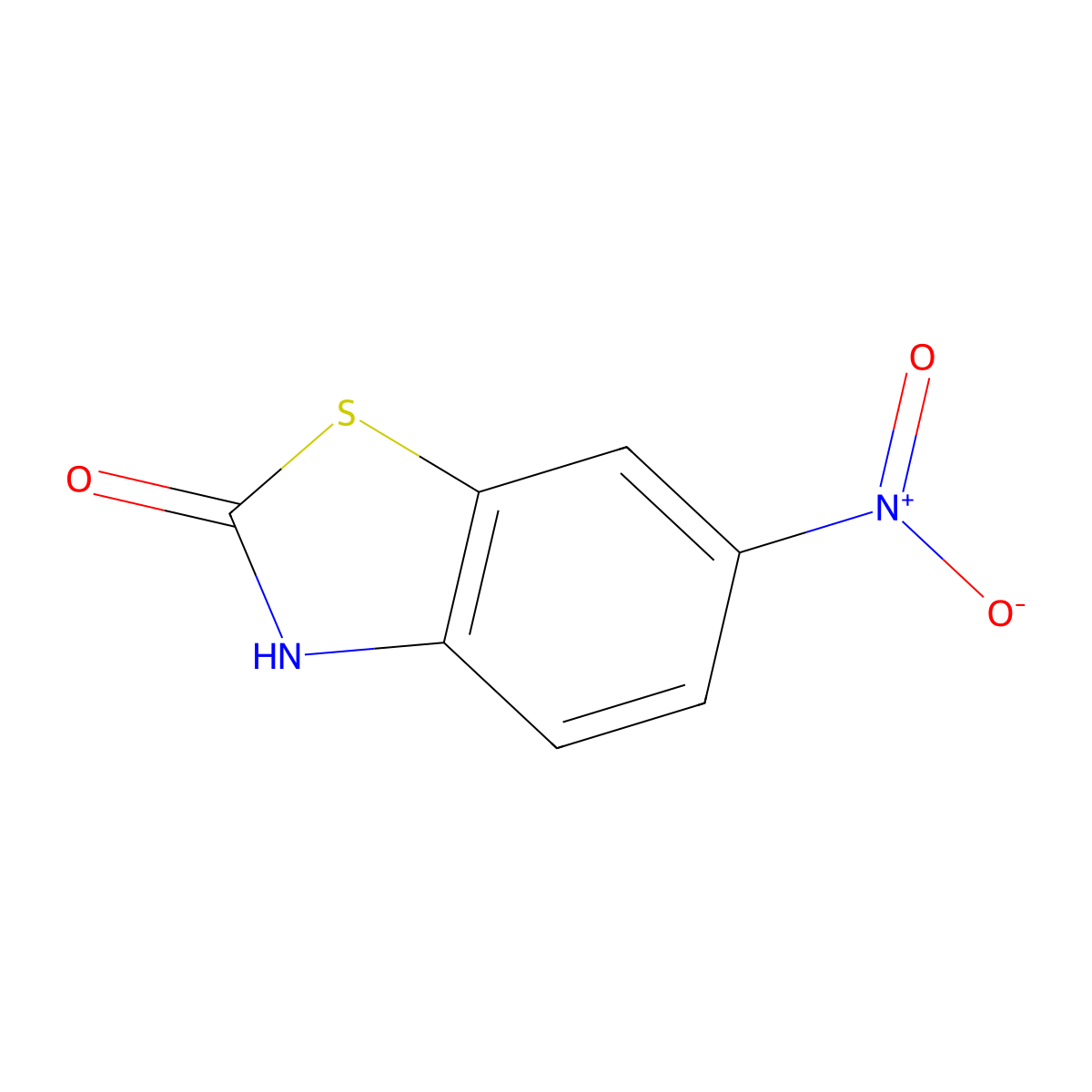 2(3H)-Benzothiazolone, 6-nitro- molecular structure, CAS 28620-12-4