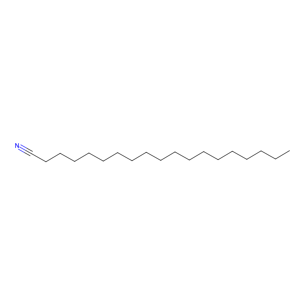 Nonadecanenitrile molecular structure, CAS 28623-46-3