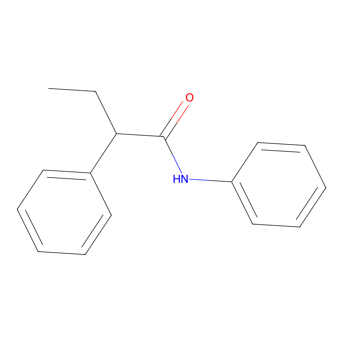 N,2-diphenylbutanamide molecular structure, CAS 28623-70-3