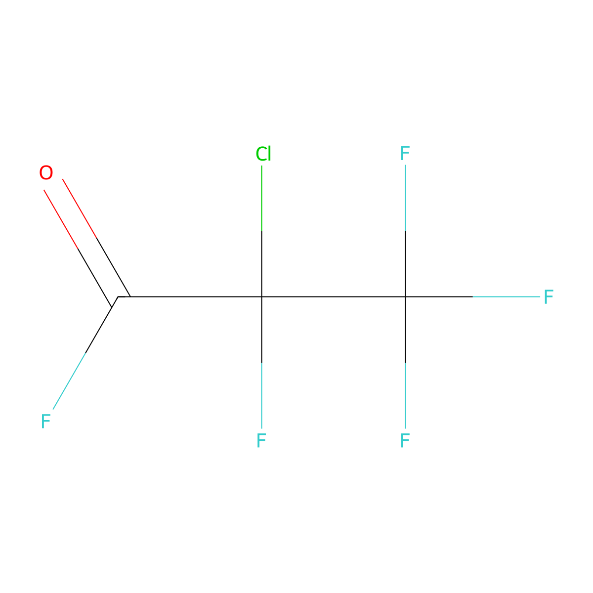 2-Chloro-2,3,3,3-tetrafluoropropanoyl fluoride molecular structure, CAS 28627-00-1