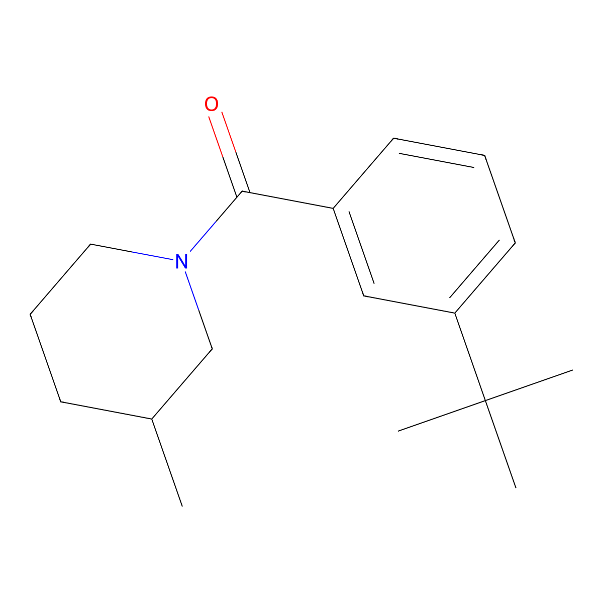 [3-(1,1-Dimethylethyl)phenyl](3-methyl-1-piperidinyl)methanone molecular structure, CAS 2862954-13-8