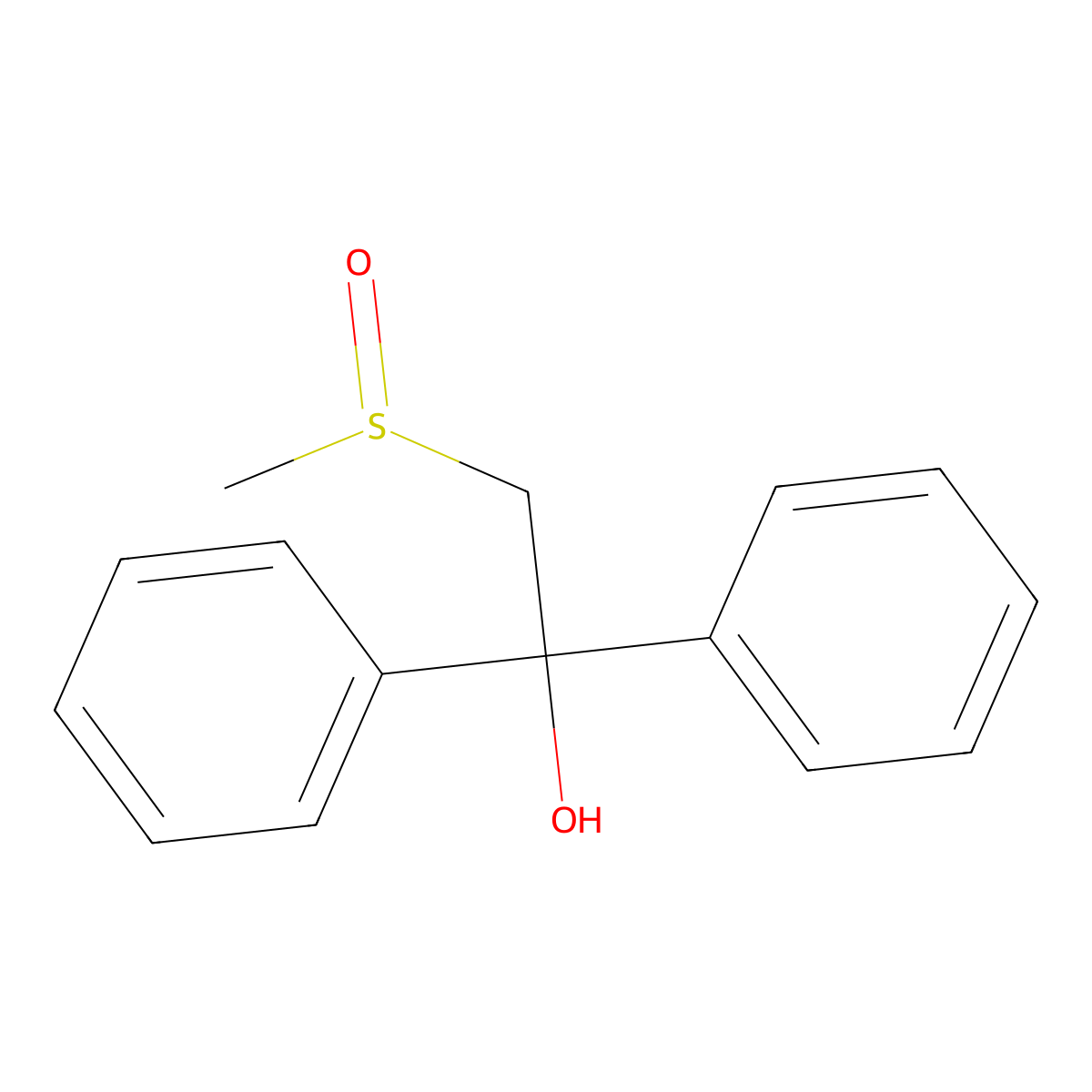 2-(Methylsulfinyl)-1,1-diphenylethanol molecular structure, CAS 2863-39-0