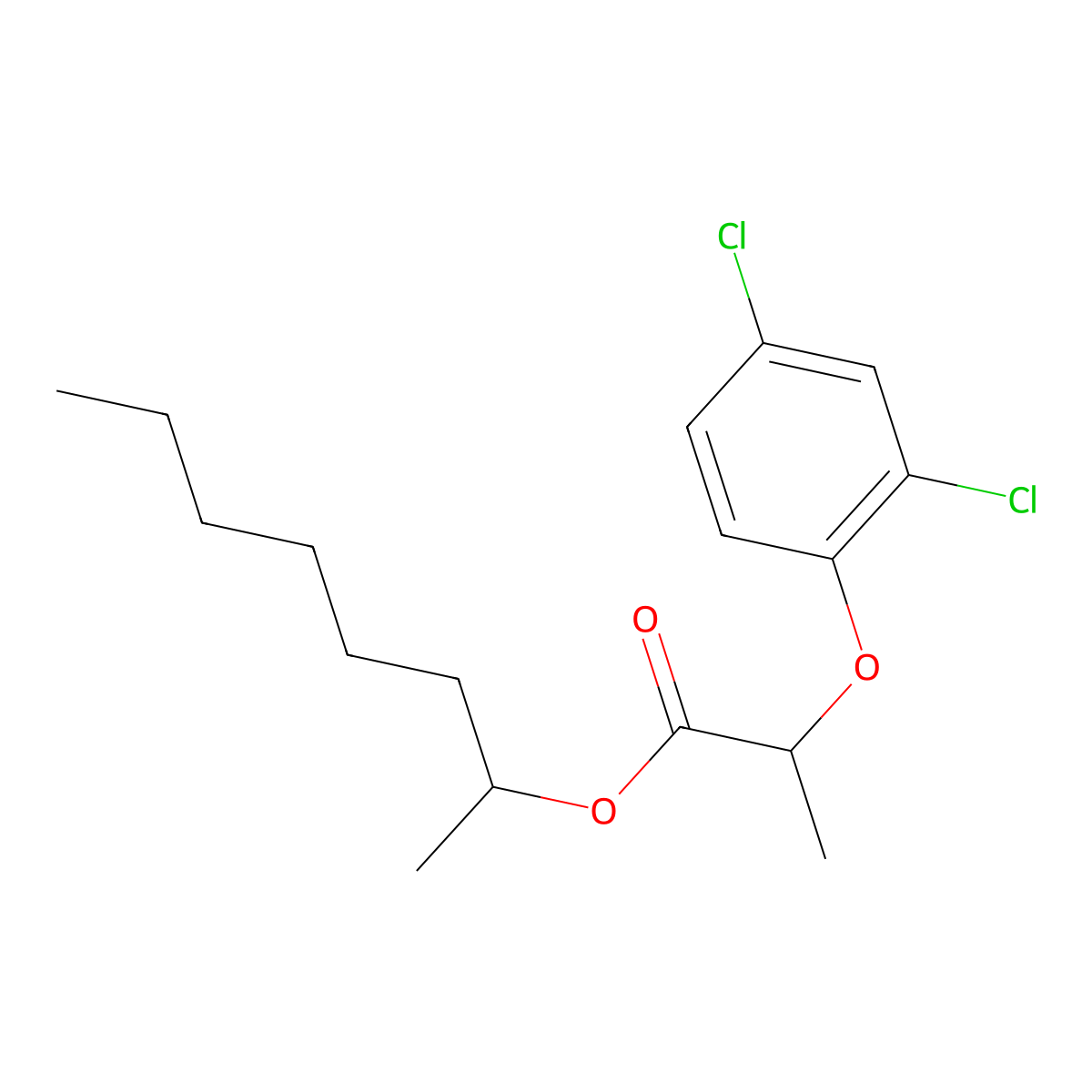 Dichlorprop-isoctyl molecular structure, CAS 28631-35-8