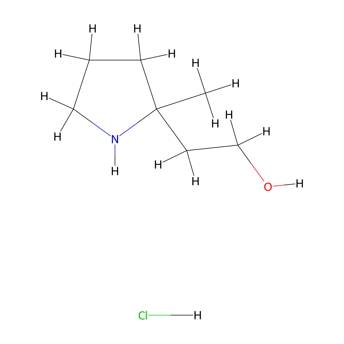 2-(2-Methylpyrrolidin-2-yl)ethan-1-ol hydrochloride molecular structure, CAS 2863617-63-2