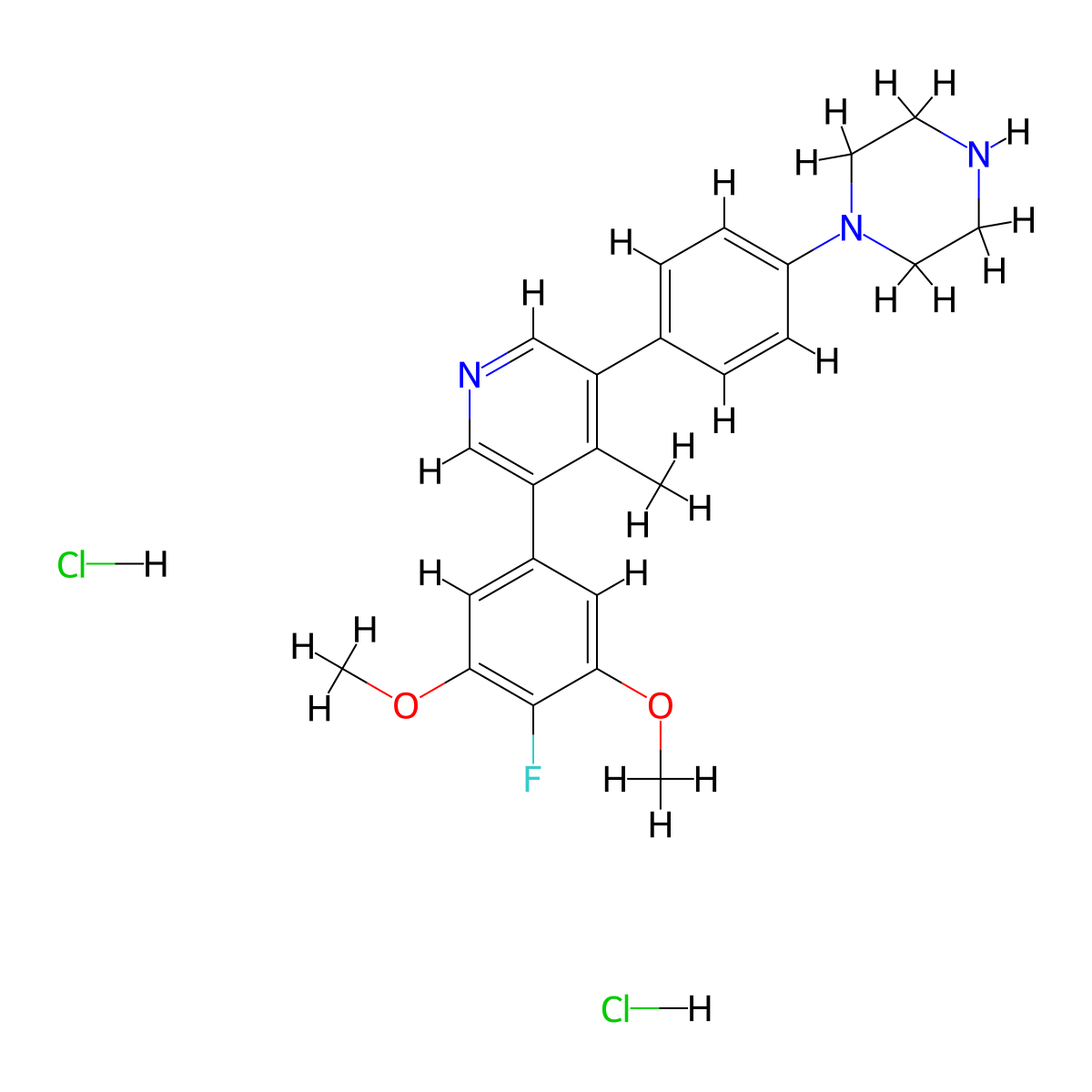 M4K2163 dihydrochloride molecular structure, CAS 2863635-04-3