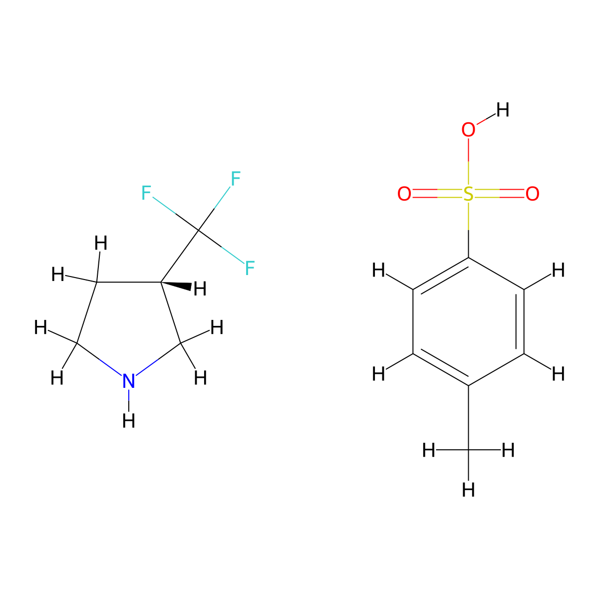 (S)-3-(Trifluoromethyl)pyrrolidine 4-methylbenzenesulfonate molecular structure, CAS 2863657-18-3