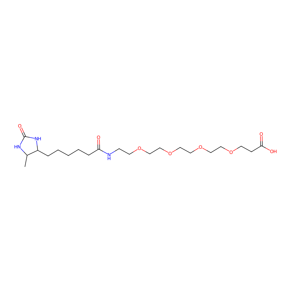 Desthiobiotin-PEG4-acid molecular structure, CAS 2863657-56-9