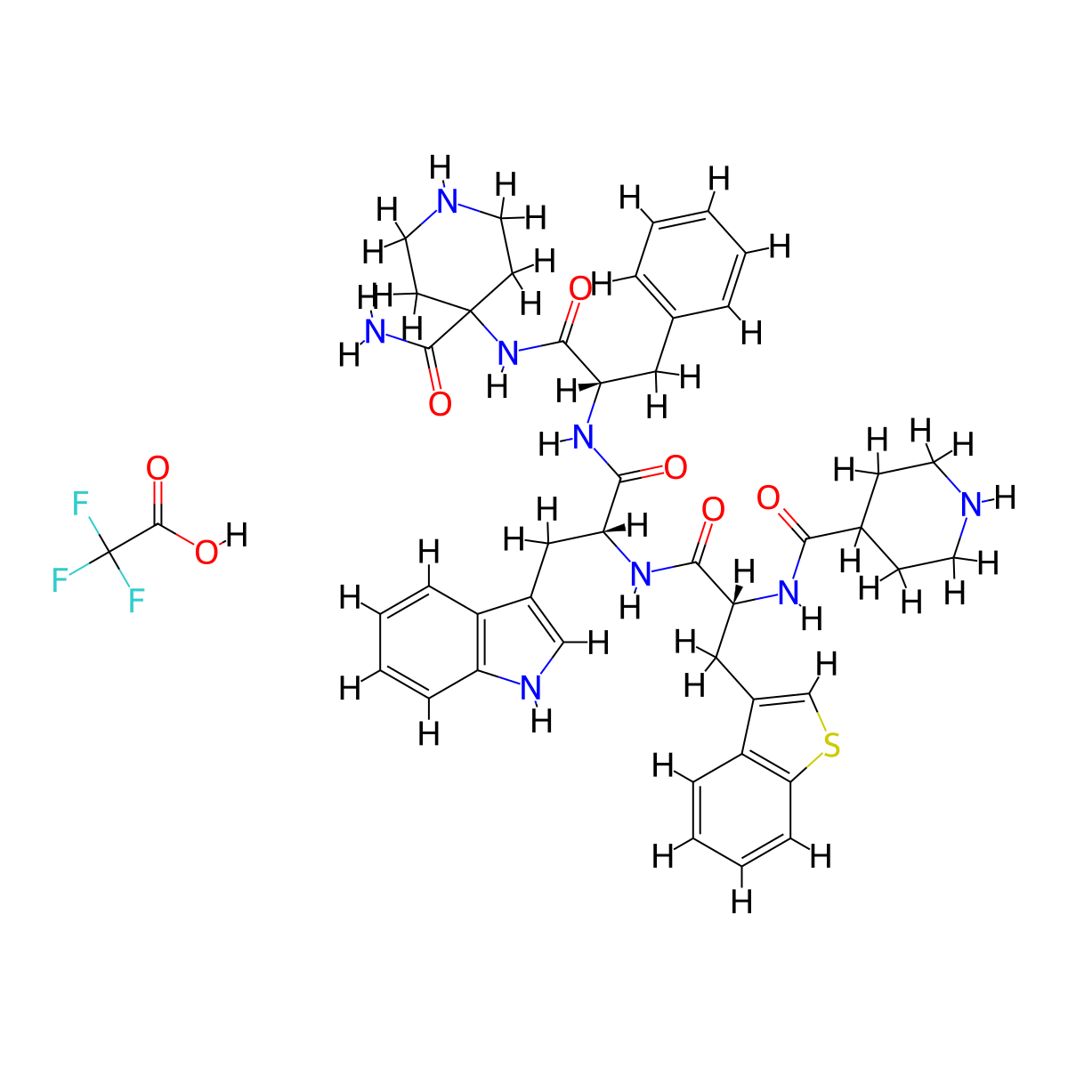 Relamorelin (TFA) molecular structure, CAS 2863659-22-5