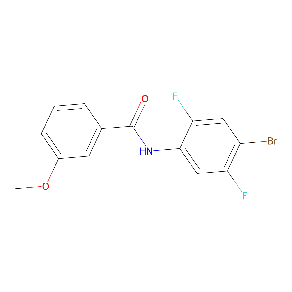 N-(4-bromo-2,5-difluorophenyl)-3-methoxybenzamide molecular structure, CAS 286366-73-2
