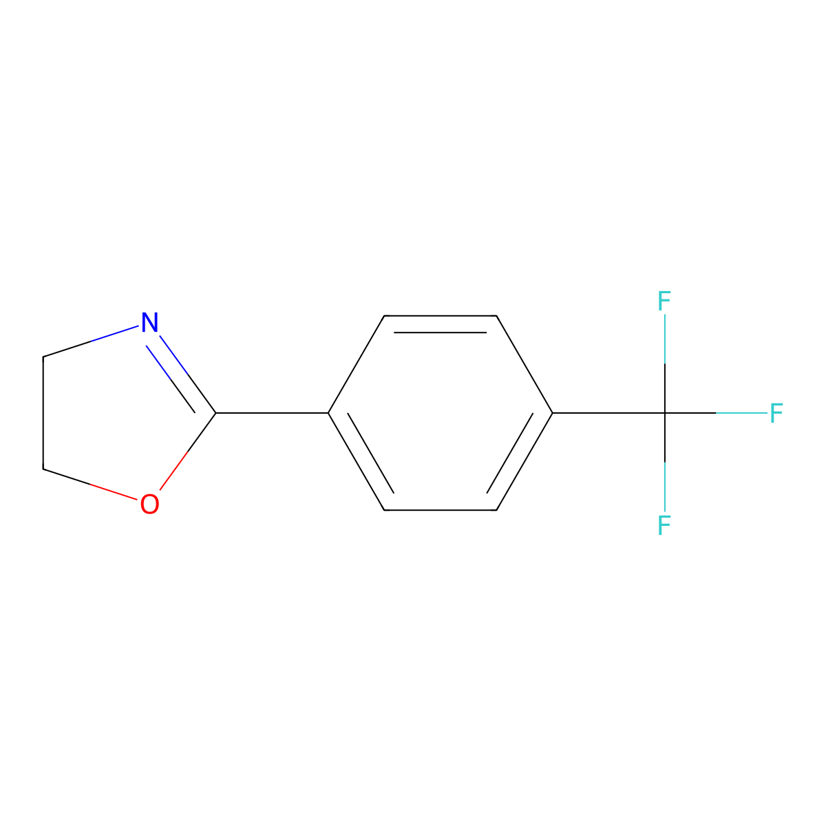 2-[4-(Trifluoromethyl)phenyl]-4,5-dihydro-1,3-oxazole molecular structure, CAS 286367-11-1