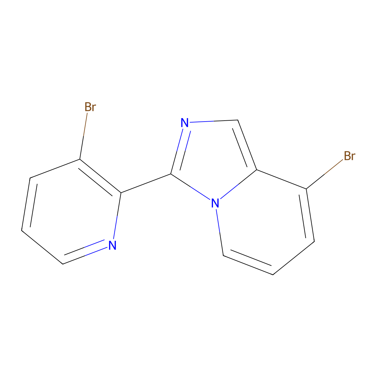 8-Bromo-3-(3-bromopyridin-2-YL)imidazo[1,5-A]pyridine molecular structure, CAS 2863676-82-6