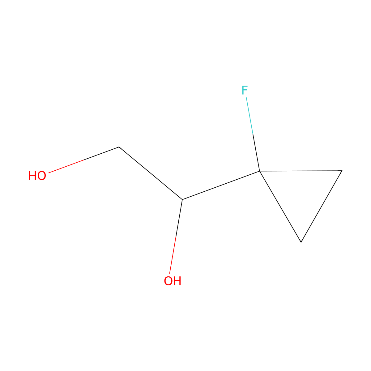 1-(1-Fluoro-cyclopropyl)-ethane-1,2-diol molecular structure, CAS 2863676-95-1