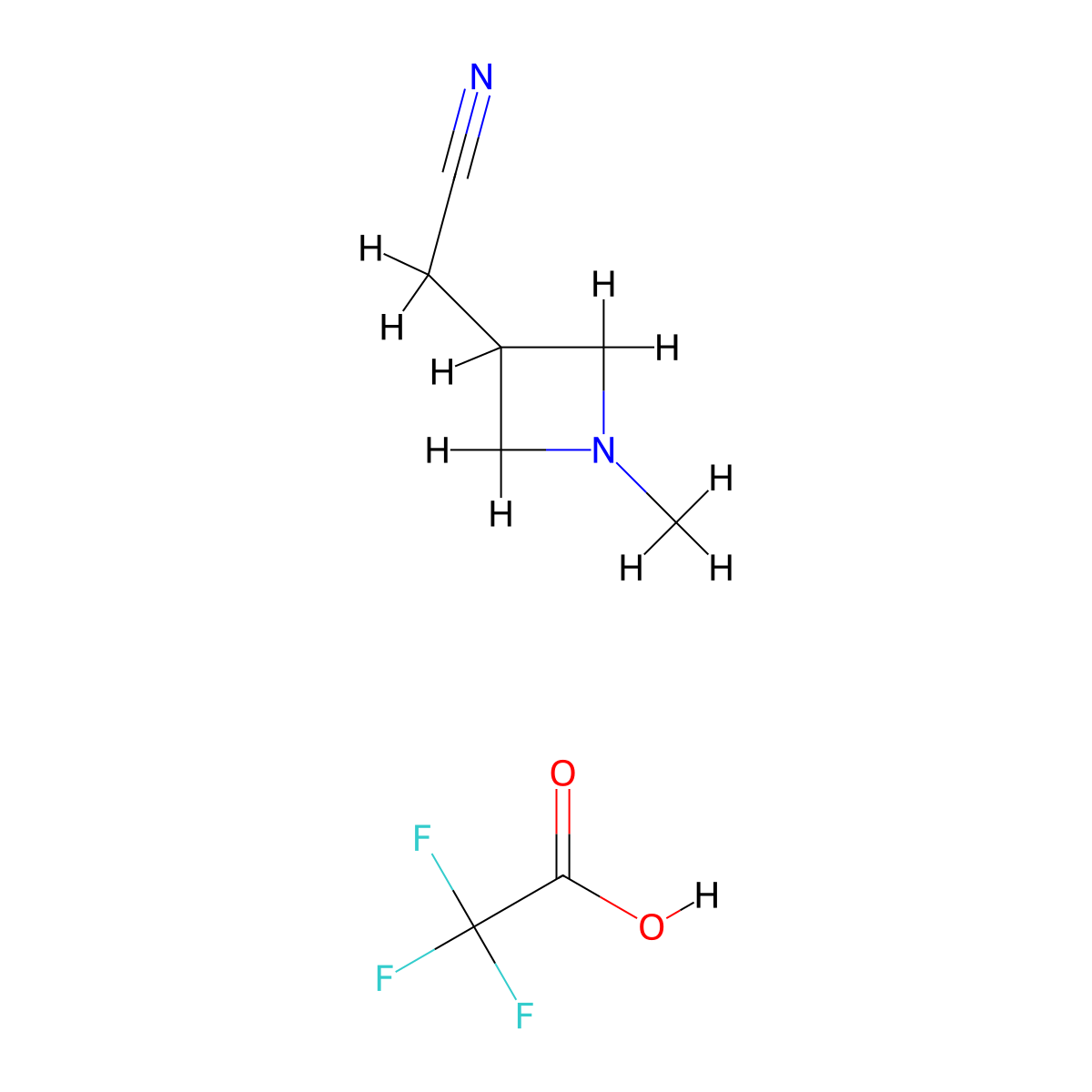 2-(1-Methylazetidin-3-YL)acetonitrile 2,2,2-trifluoroacetate molecular structure, CAS 2863686-96-6