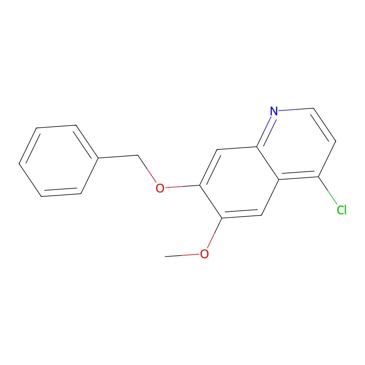 7-(Benzyloxy)-4-chloro-6-methoxyquinoline molecular structure, CAS 286371-49-1