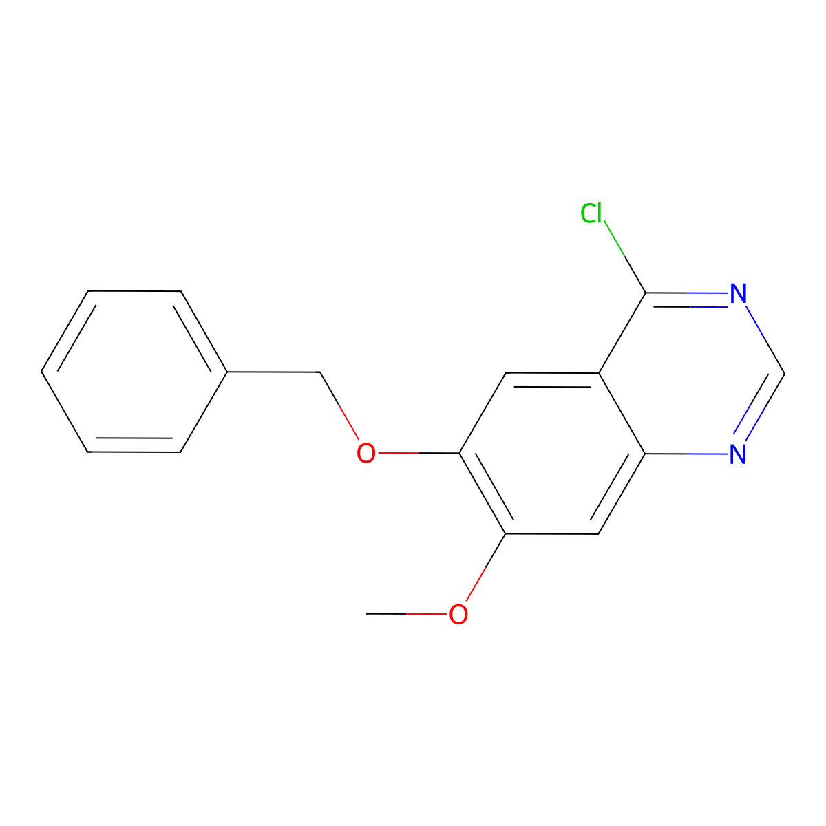 6-(Benzyloxy)-4-chloro-7-methoxyquinazoline molecular structure, CAS 286371-65-1