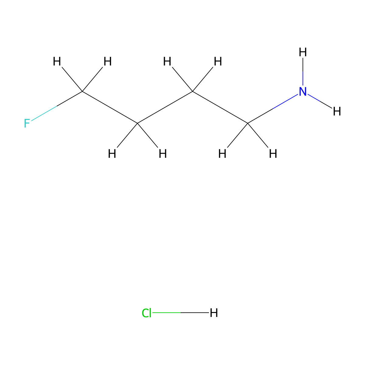 4-Fluorobutan-1-amine hydrochloride molecular structure, CAS 286371-70-8