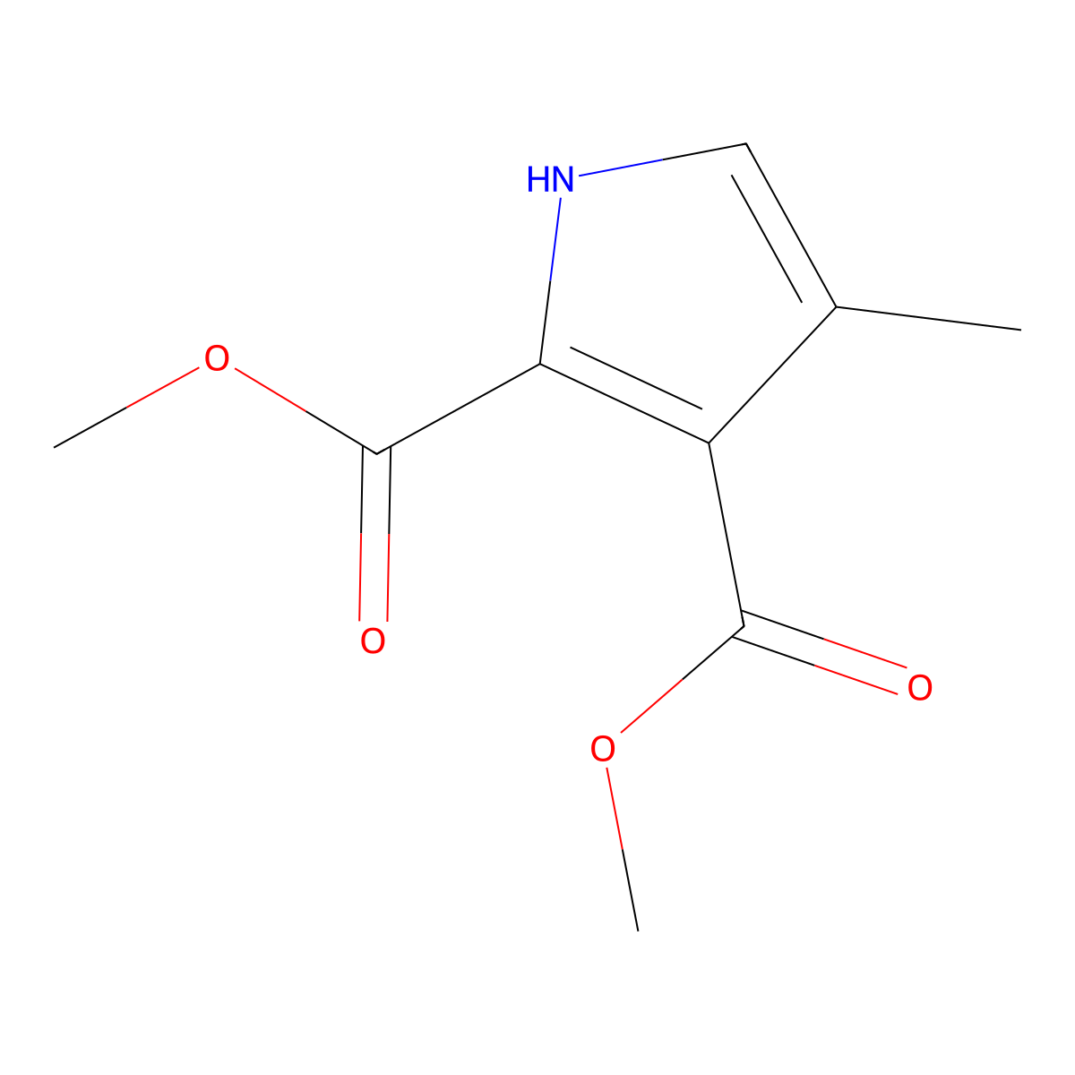 Dimethyl 4-methyl-1h-pyrrole-2,3-dicarboxylate molecular structure, CAS 286375-10-8
