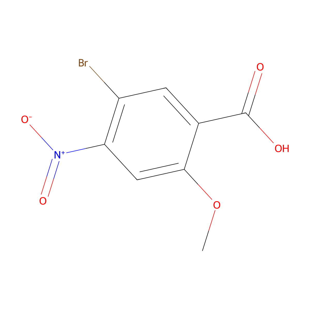 5-Bromo-2-methoxy-4-nitrobenzoic acid molecular structure, CAS 286377-18-2