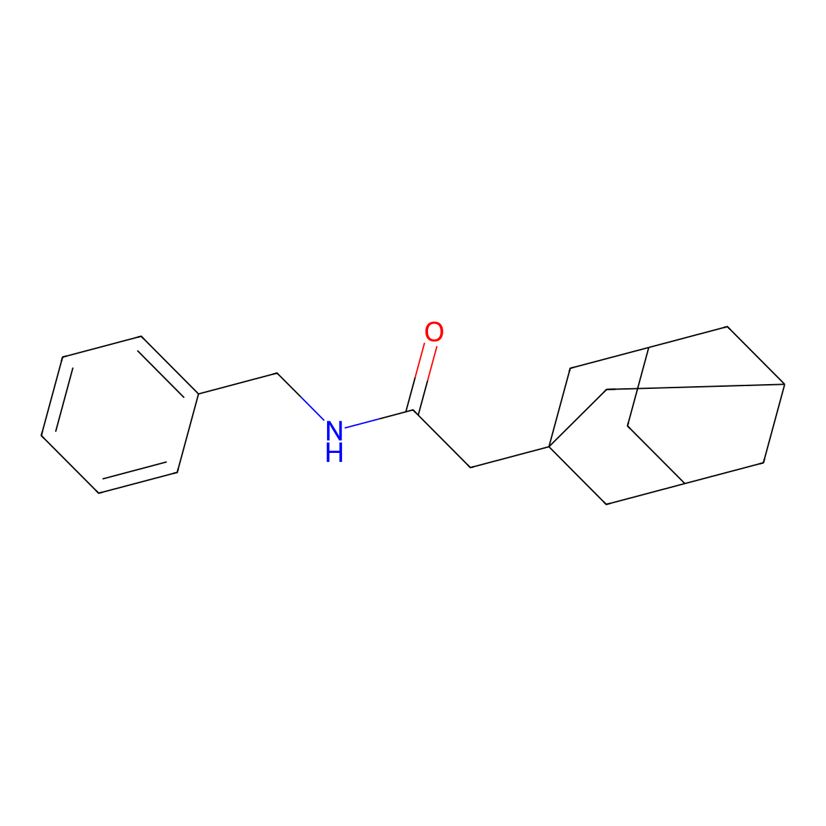2-(1-adamantyl)-N-benzylacetamide molecular structure, CAS 286386-48-9
