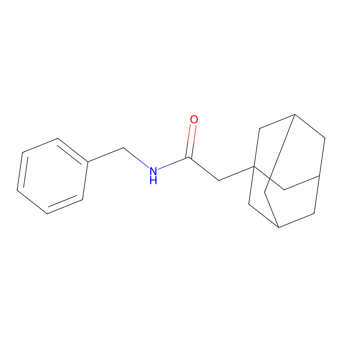 2-(1-adamantyl)-N-benzylacetamide molecular structure, CAS 286386-48-9