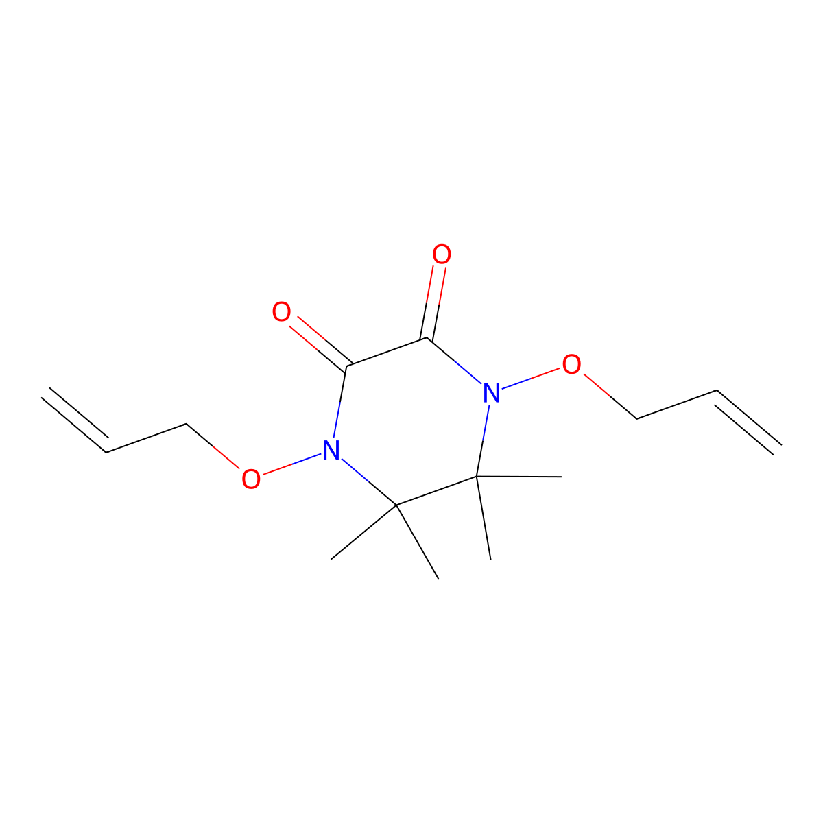 5,5,6,6-Tetramethyl-1,4-bis(prop-2-enoxy)piperazine-2,3-dione molecular structure, CAS 286409-71-0
