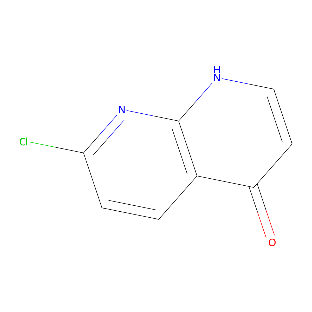 7-Chloro-1,8-naphthyridin-4-ol molecular structure, CAS 286411-19-6