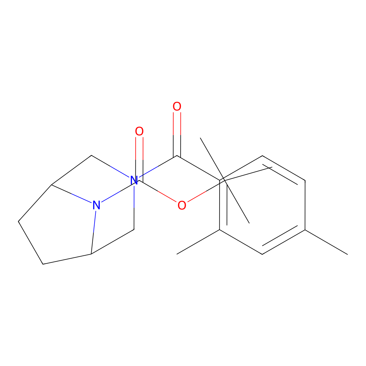 1,1-Dimethylethyl 3-(2,4-dimethylbenzoyl)-3,8-diazabicyclo[3.2.1]octane-8-carboxylate molecular structure, CAS 2864173-82-8