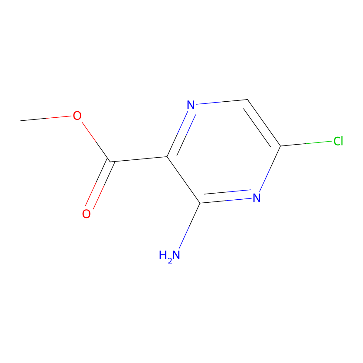 Methyl 3-amino-5-chloropyrazine-2-carboxylate molecular structure, CAS 28643-16-5