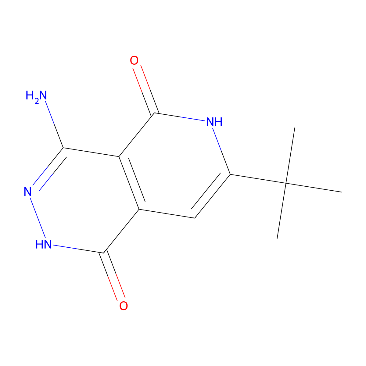 4-Amino-7-tert-butyl-2,6-dihydropyrido[3,4-d]pyridazine-1,5-dione molecular structure, CAS 286430-66-8