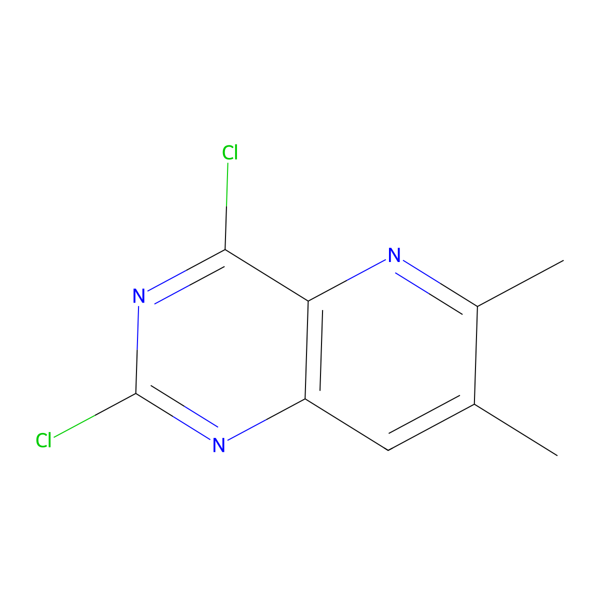 2,4-Dichloro-6,7-dimethylpyrido[3,2-d]pyrimidine molecular structure, CAS 2864339-69-3