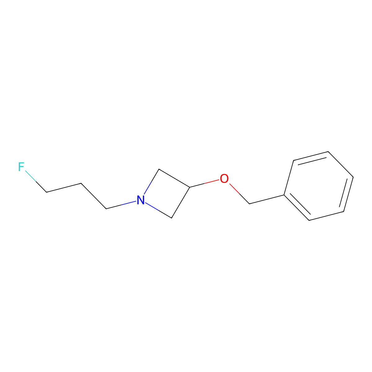 3-(Benzyloxy)-1-(3-fluoropropyl)azetidine molecular structure, CAS 2864347-78-2