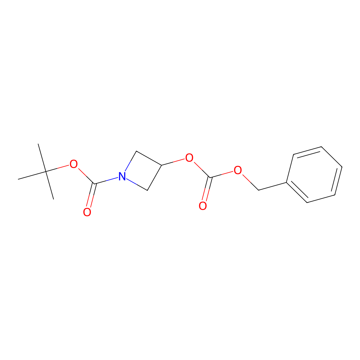 Tert-butyl 3-(((benzyloxy)carbonyl)oxy) azetidine-1-carboxylate molecular structure, CAS 2864347-91-9