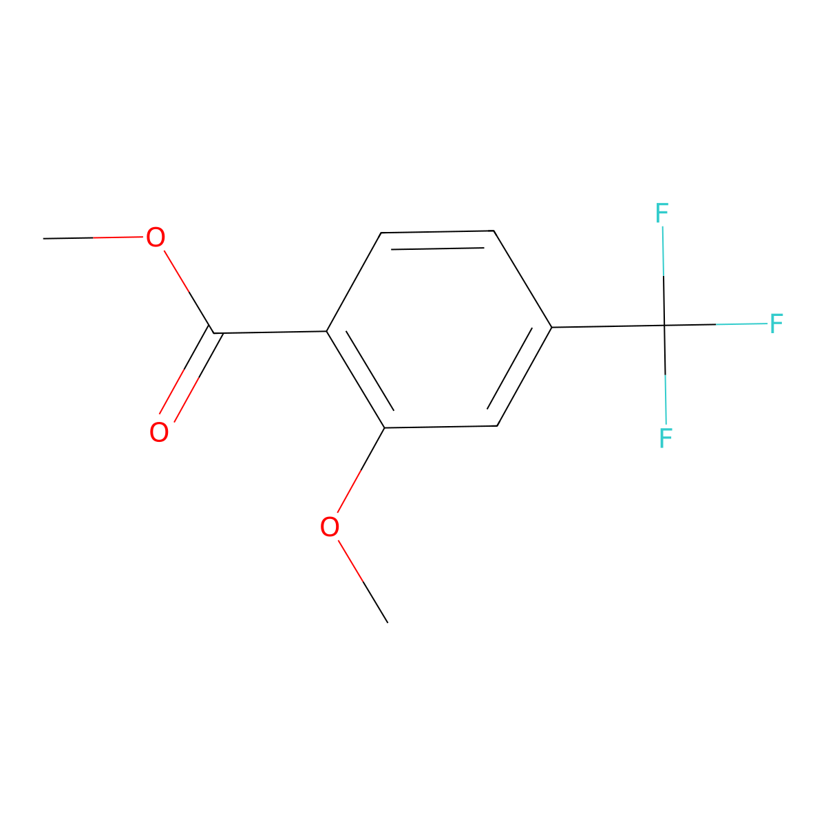 Methyl 2-methoxy-4-(trifluoromethyl)benzoate molecular structure, CAS 286441-66-5