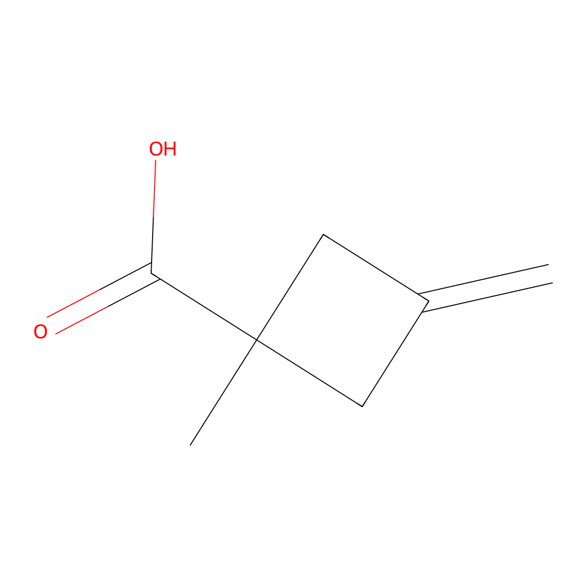1-Methyl-3-methylidenecyclobutane-1-carboxylic acid molecular structure, CAS 286442-86-2