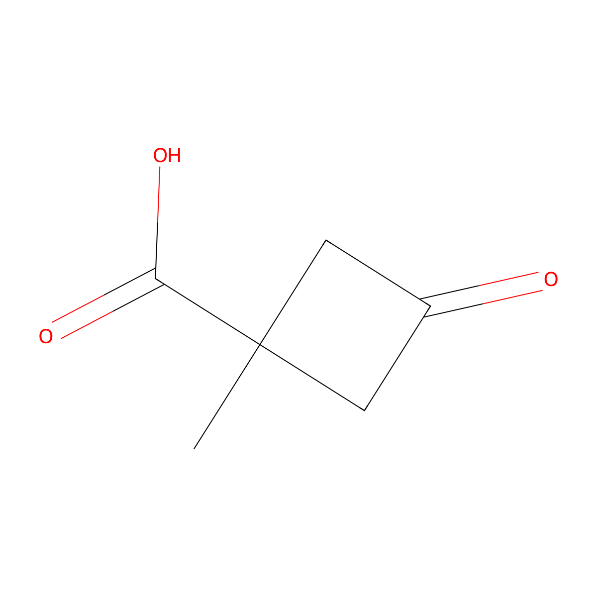 1-Methyl-3-oxocyclobutane-1-carboxylic acid molecular structure, CAS 286442-89-5