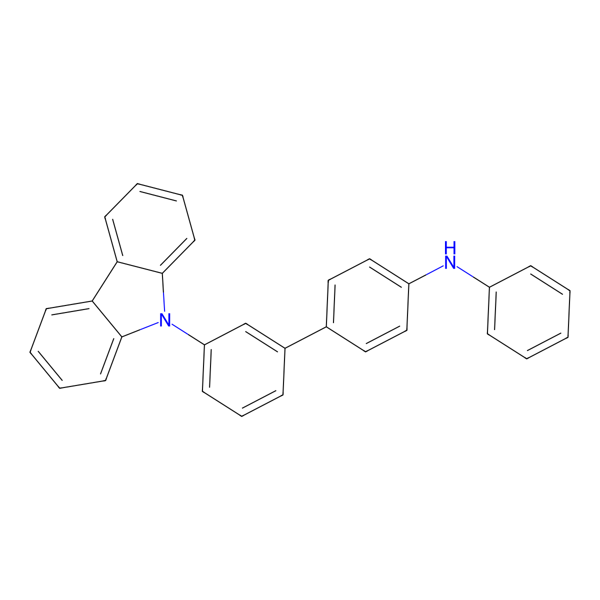 3'-(9H-Carbazol-9-YL)-N-phenyl[1,1'-biphenyl]-4-amine molecular structure, CAS 2864434-36-4