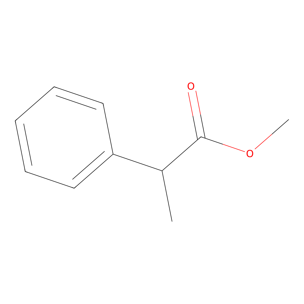 Methyl 2-phenylpropionate, (S)- molecular structure, CAS 28645-07-0