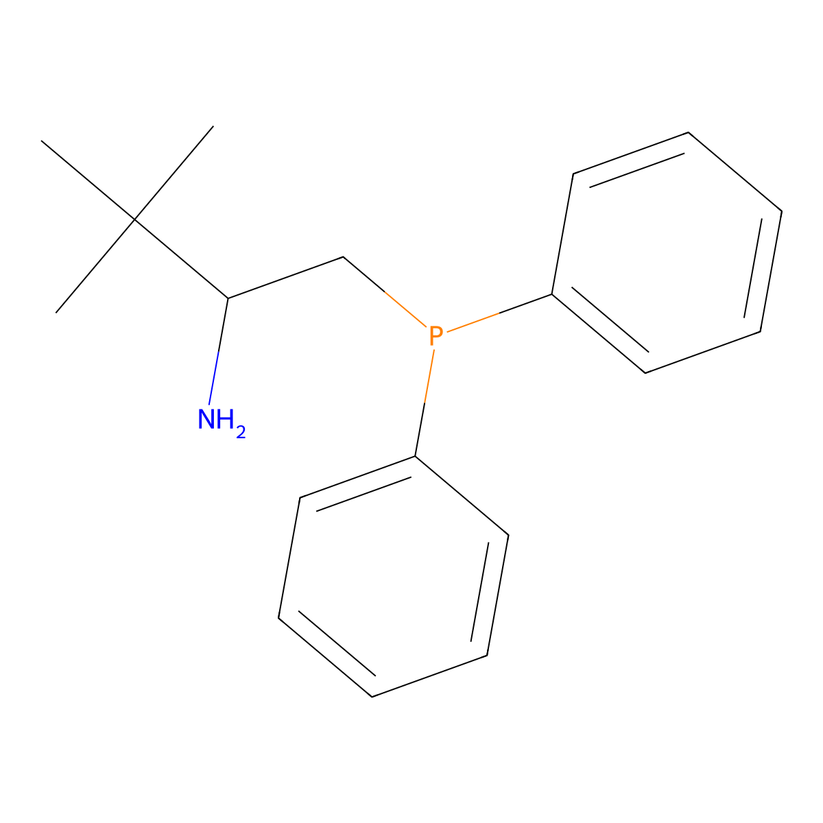(S)-1-(Diphenylphosphino)-3,3-dimethylbutan-2-amine molecular structure, CAS 286454-86-2