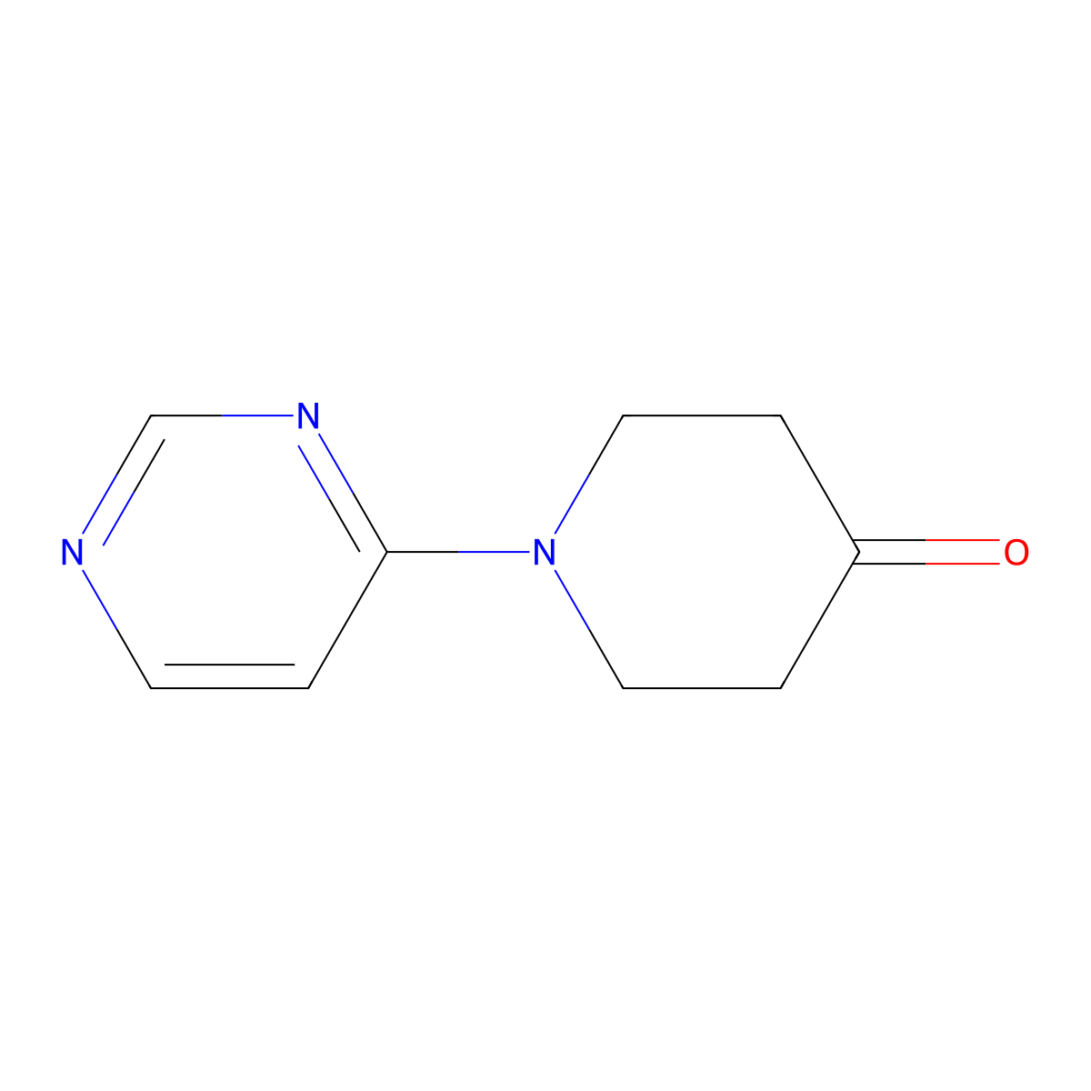 1-(Pyrimidin-4-yl)piperidin-4-one molecular structure, CAS 286469-83-8