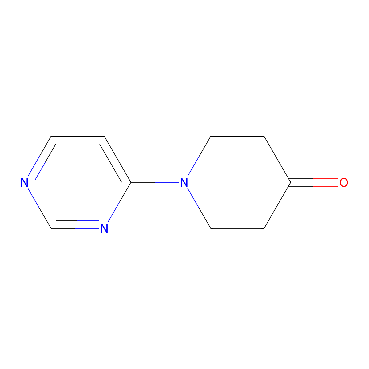 1-(Pyrimidin-4-yl)piperidin-4-one molecular structure, CAS 286469-83-8