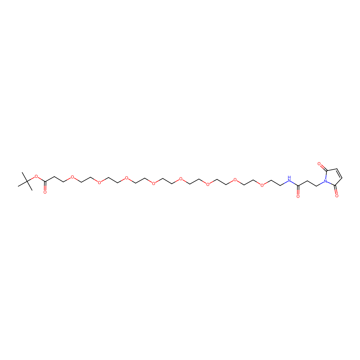 Mal-NH-PEG8-Boc molecular structure, CAS 2864817-39-8