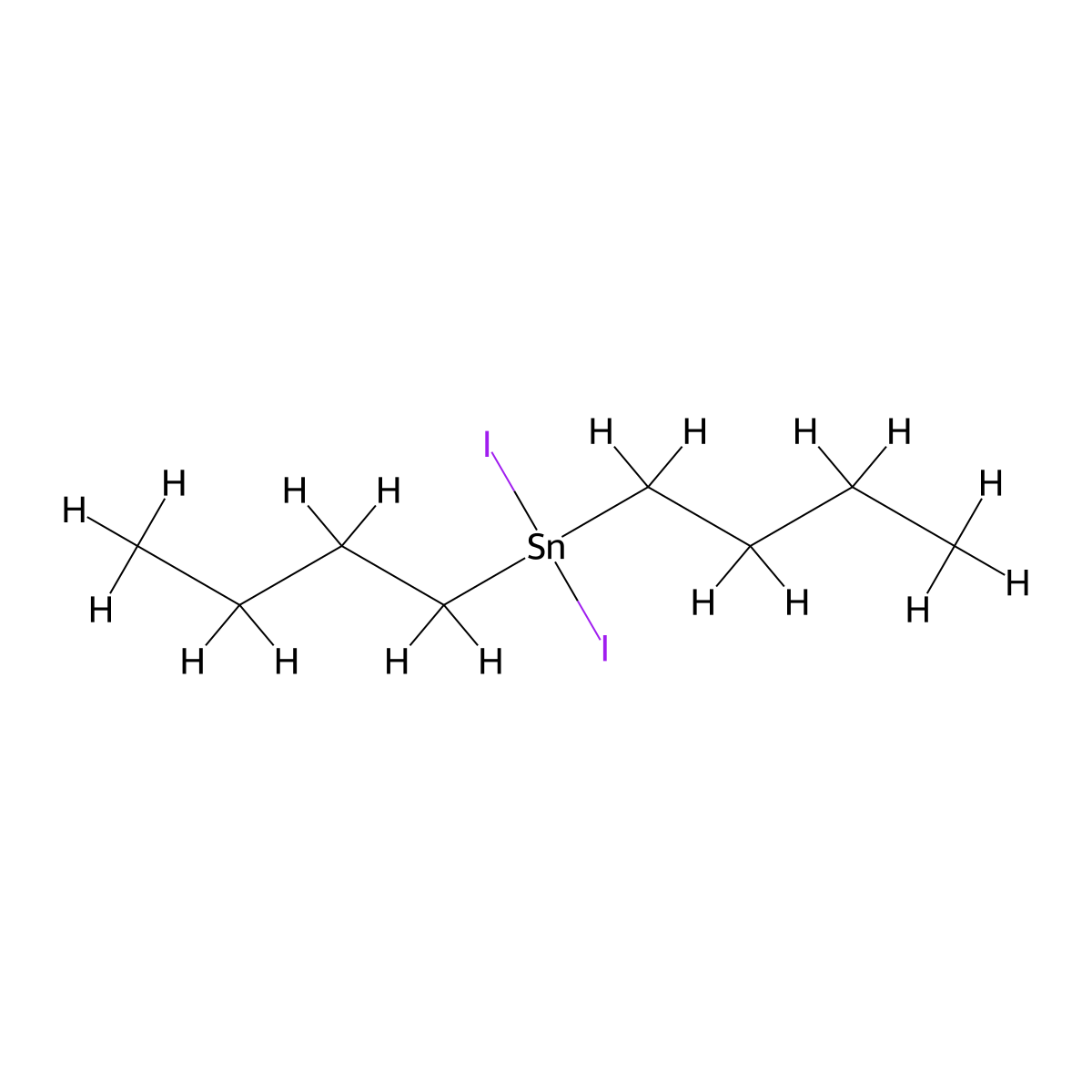 Stannane, dibutyldiiodo- molecular structure, CAS 2865-19-2