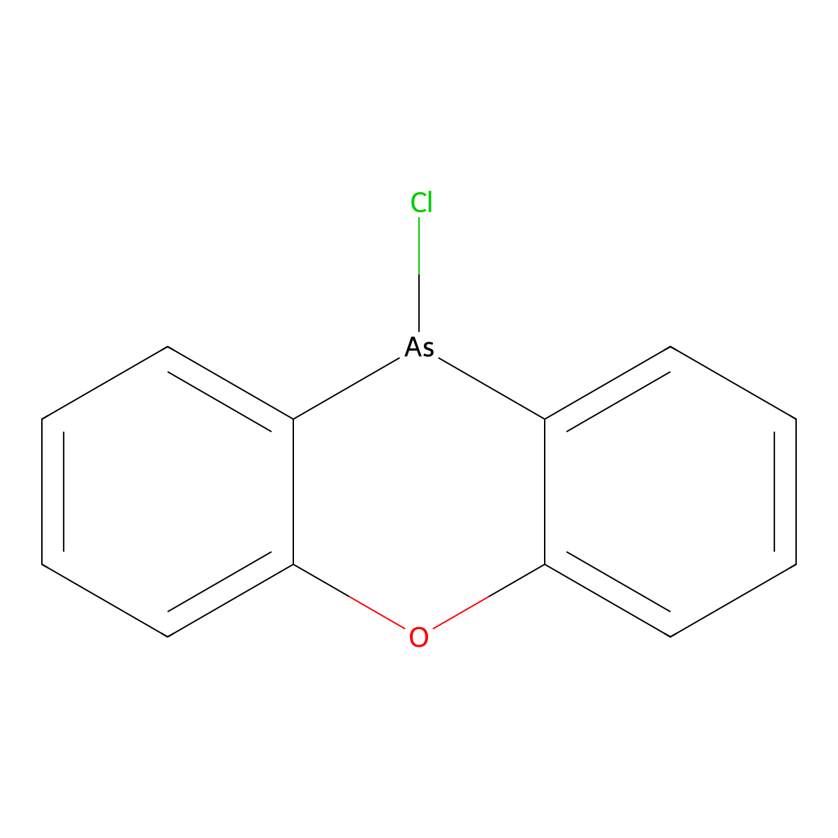 10H-Phenoxarsine, 10-chloro- molecular structure, CAS 2865-70-5